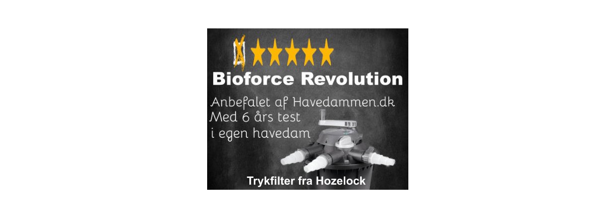 Test af Bioforce Revolution trykfilter til havedam