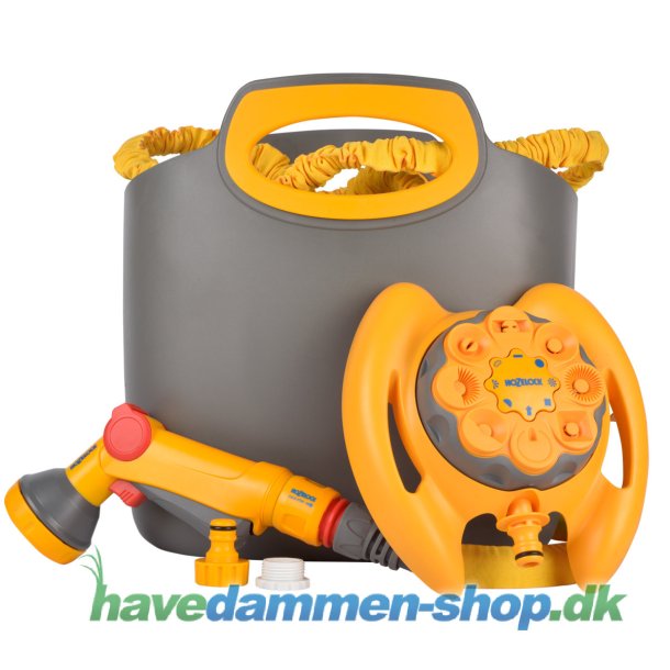 Hozelock City Plus inkl. haveslange, sprøjtepistol, havesprinkler og taske/spand