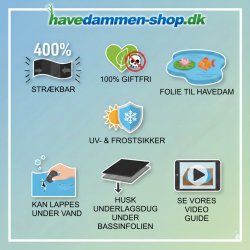 Bassinfolie 1,0 mm EPDM i 4,50 m bredde til sm� havedamme