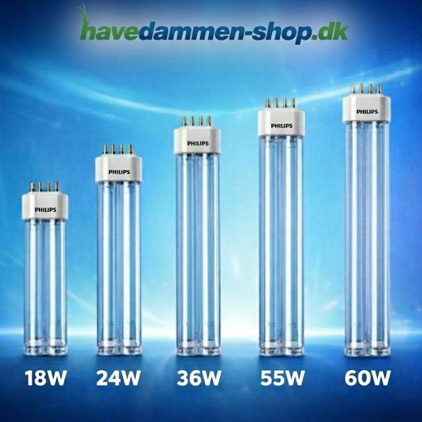 PL-L UV-C r�r 2G11 (24�60W) til havedam og UV-filter