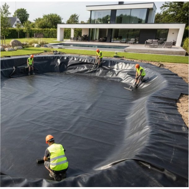 Bassinfolie 1,5 mm EPDM � 15,0 meter bredde (Kraftig gummifolie)