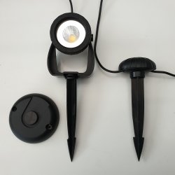  3x6W LED spot havebelysnings sæt med automatisk lyssensor