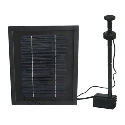 Solcelle springvand 250 med led lys og indbyggede skumringssensor