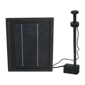 Solcelle springvand 250 med led lys og indbyggede skumringssensor