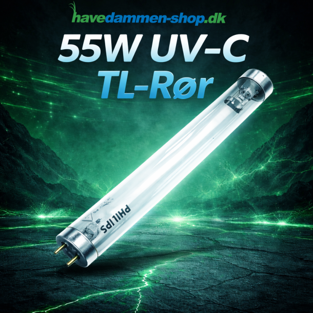  55W UV-C TL-r�r, f� klart vand i din havedam igen