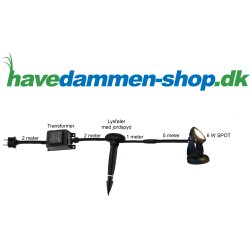 1X6W LED SPOT havedam / havebelysning med�en lyssensor