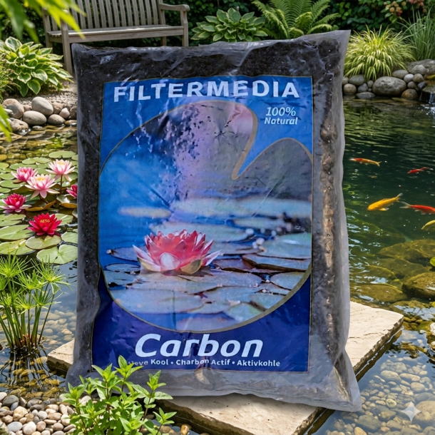  10L Aktivt Kul Carbon filtermedia til biologisk filtrering af havedam