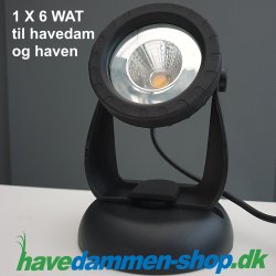 1X6W LED SPOT havedam / havebelysning med�en lyssensor