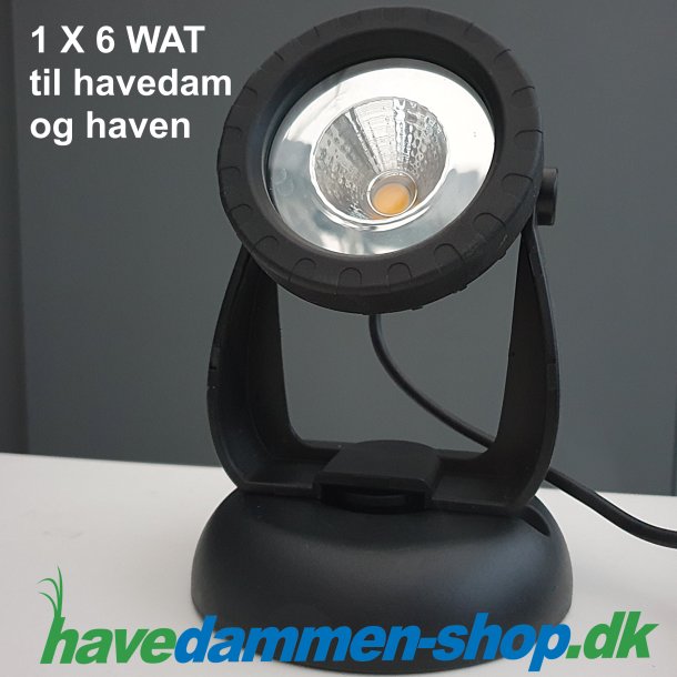 1X6W LED SPOT havedam / havebelysning med en lyssensor