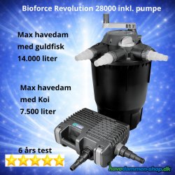 Bioforce Revolution 28000 havedamsfilter med pumpe og UVC