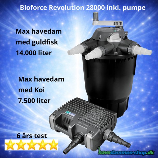 Bioforce Revolution 28000 havedamsfilter med pumpe og UVC