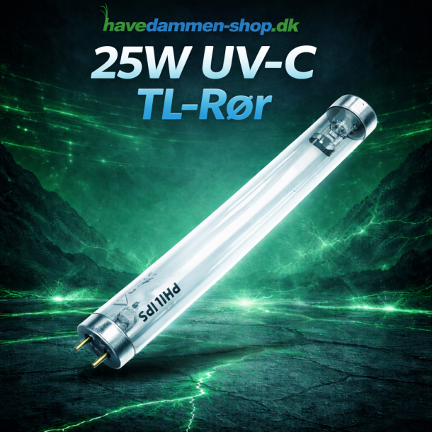 25W UV-C TL-r�r Philips � klart vand uden besv�r