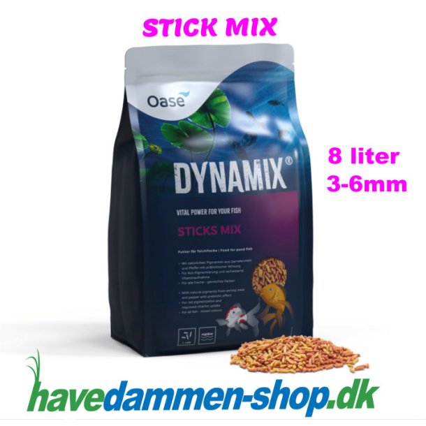 Fiskefoder DYNAMIX STICKS MIX - 8 liter  -  3-6mm