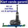 EasyClear 3000 med filter, pumpe, UVC og springvand