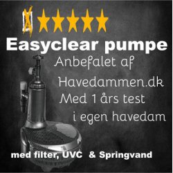 Easyclear 9000 pumpe med filter, UVC & Springvand
