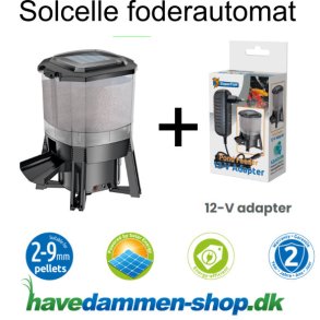 Solcelle foderautomat til havedam- SuperFish  Solar Fish Feeder