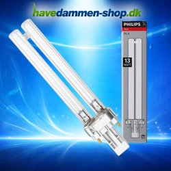 13W UVC Philips p�re, G23 fatning, PL-S reservep�re til UV-filter