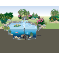  Filtral 1500 filter med pumpe, UVC og springvand 