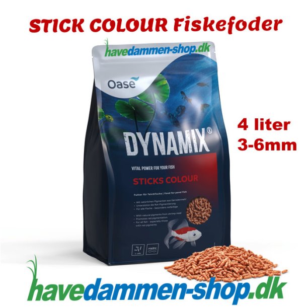 Fiskefoder DYNAMIX STICKS COLOUR - 4 liter