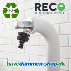 Hanekobling med adapter fremstillet af genbrugsplast