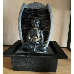 Buddha figur fontne med lys - Indendrs