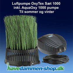  Luftpumpe OxyTex S�t inkl. AquaOxy 1000 pumpe til havedam