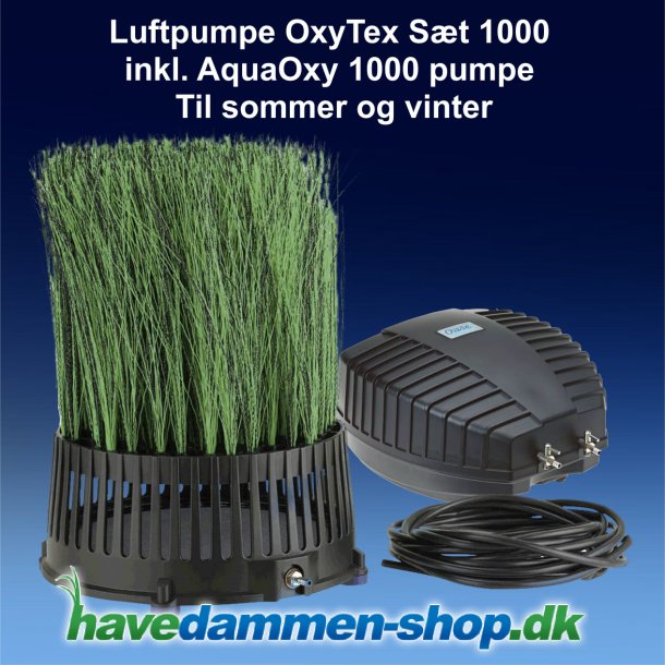  Luftpumpe OxyTex St inkl. AquaOxy 1000 pumpe til havedam