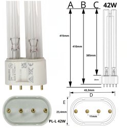 42W UV-C PL-r�r � Professionel kvalitet