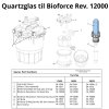  Quartzglas til Bioforce Revolution 12000  Hozelock Original reservedel