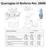 Quartzglas til Bioforce Revolution 28000  Hozelock Original reservedel