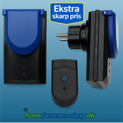 AquaForte RC400 Fjernbetjent Stikkontakt IP44 &ndash; Perfekt til Havedam og Have