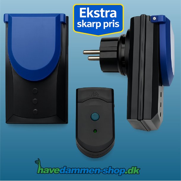 AquaForte RC400 Fjernbetjent Stikkontakt IP44 &ndash; Perfekt til Havedam og Have