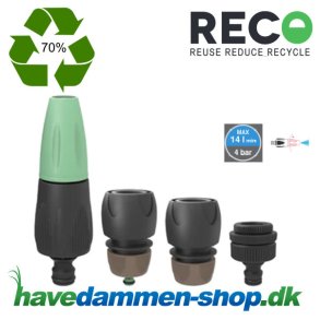 Startst sprjtedyse til havevanding med koblinger