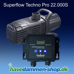 Superflow Techno Pro 22000s pumpe med kontrolpanel - Spar Strm