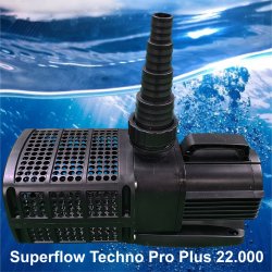 Superflow Techno Pro Plus 22.000S Pumpe til havedam, filter, vandlb og vandfald