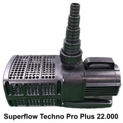 Superflow Techno Pro Plus 22.000S Pumpe til havedam, filter, vandlb og vandfald