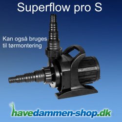 Superflow Techno Pro 10000S pumpe med kontrolpanel - og Spar strm