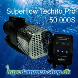 Superflow Techno Pro 50000s pumpe til filter, vandlb og vandfald - Spar strm 