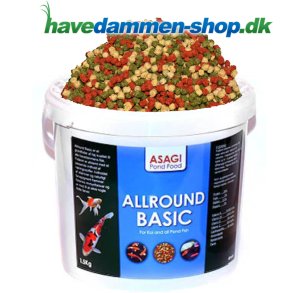 AllRound Basic 3-5mm. 6 liter  konomisk fiskefoder til guldfisk og andre havedamsfisk