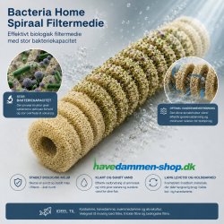 Bacteria Home Spiraal Filtermedie 15 cm � Professionel biologisk filtrering til koidam og havedam