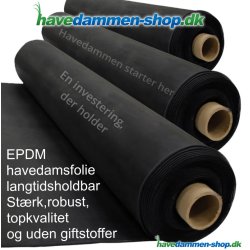 Havedamsfolie af hj kvalitet, 1,2 mm EPDM i 9,00m bredde