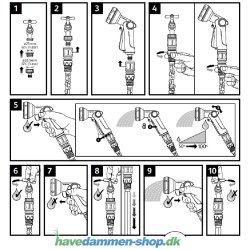 Hozelock City Plus inkl. haveslange, sprjtepistol, havesprinkler og taske/spand 