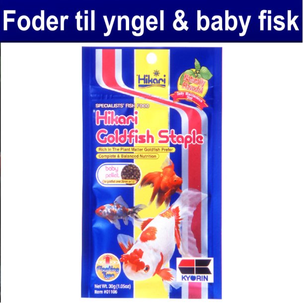 Hikari Goldfish Staple 300g . Fiskefoder til yngel og baby fisk i havedammen