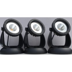  3x6W LED spot havebelysnings sæt med automatisk lyssensor