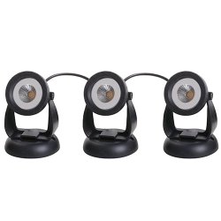  3x6W LED spot havebelysnings sæt med automatisk lyssensor