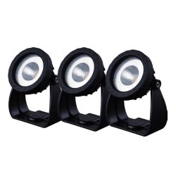  3x6W LED spot havebelysnings sæt med automatisk lyssensor