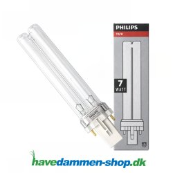 7W UVC Philips p�re, G23 fatning, PL-S reservep�re til UV-filter