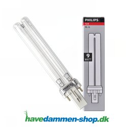 9W UVC Philips p�re, G23 fatning, PL-S reservep�re til UV-filter