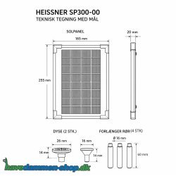 Solcelle springvand 300 l/t Heissner til sm� vanddekorationer og havedamme