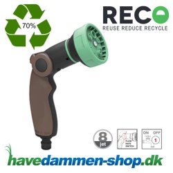 Sprinklerpistol Easy 8 til havevanding i genbrugsplast